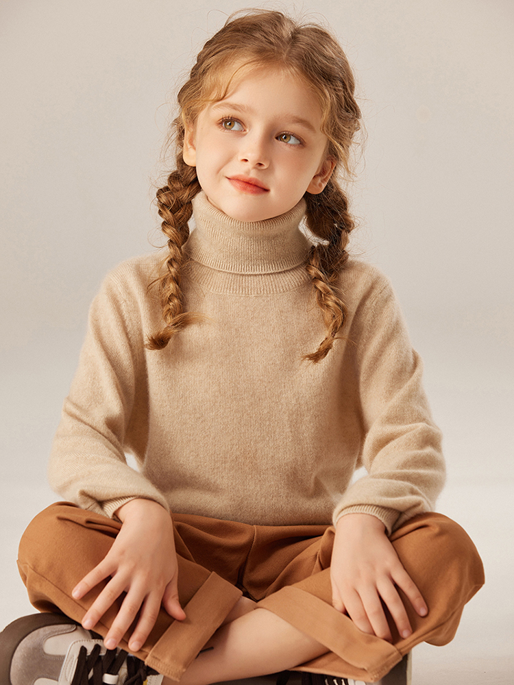 Winter Clothing Colors - Children's Autumn Winter Cashmere Sweater Turtleneck