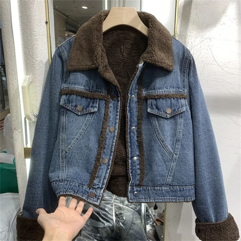 Winter Clothing Women Sale - Thickened Denim Winter Coat Cotton Padded