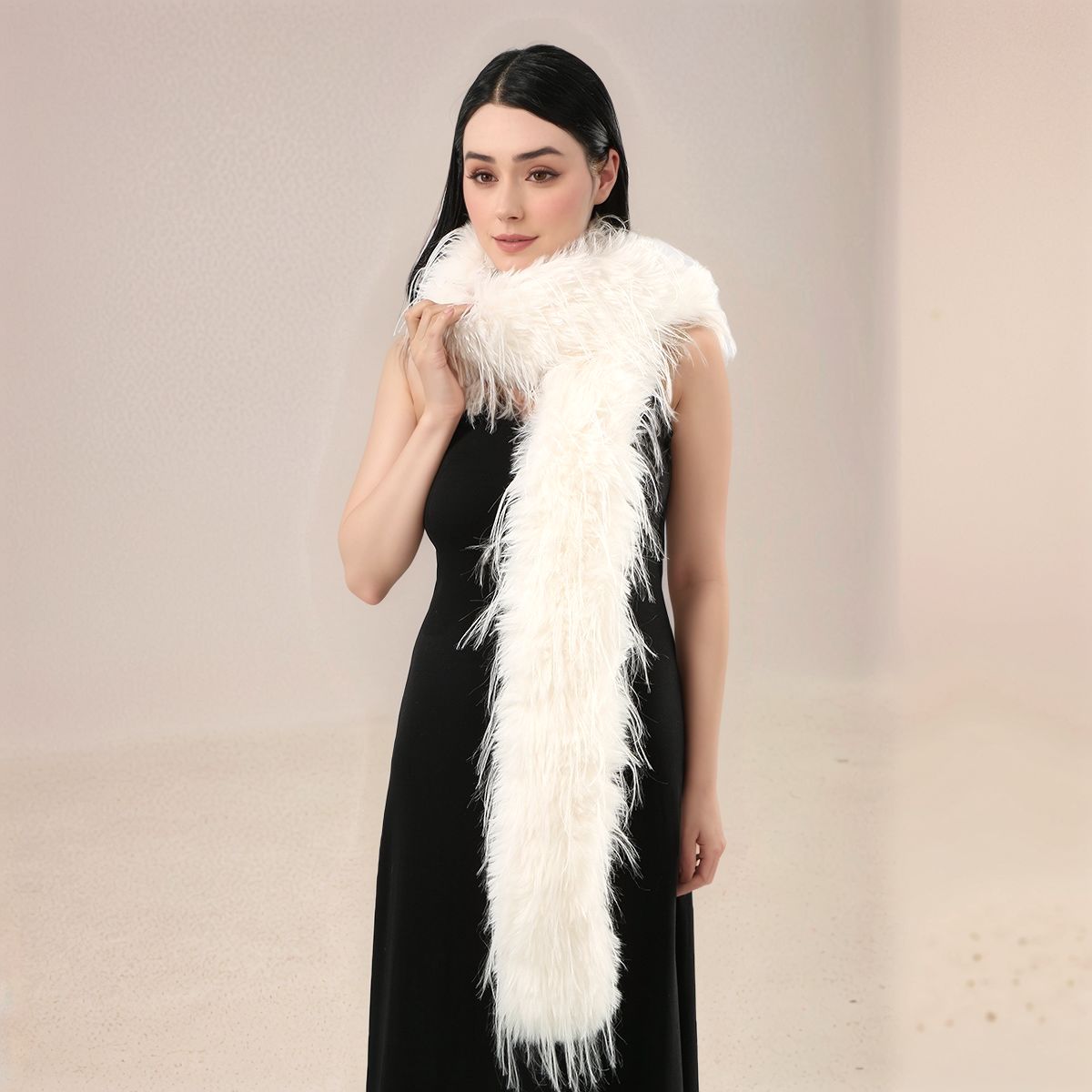 Winter Clothing Women Sale - Women Faux Rabbit Fur Long Scarf
