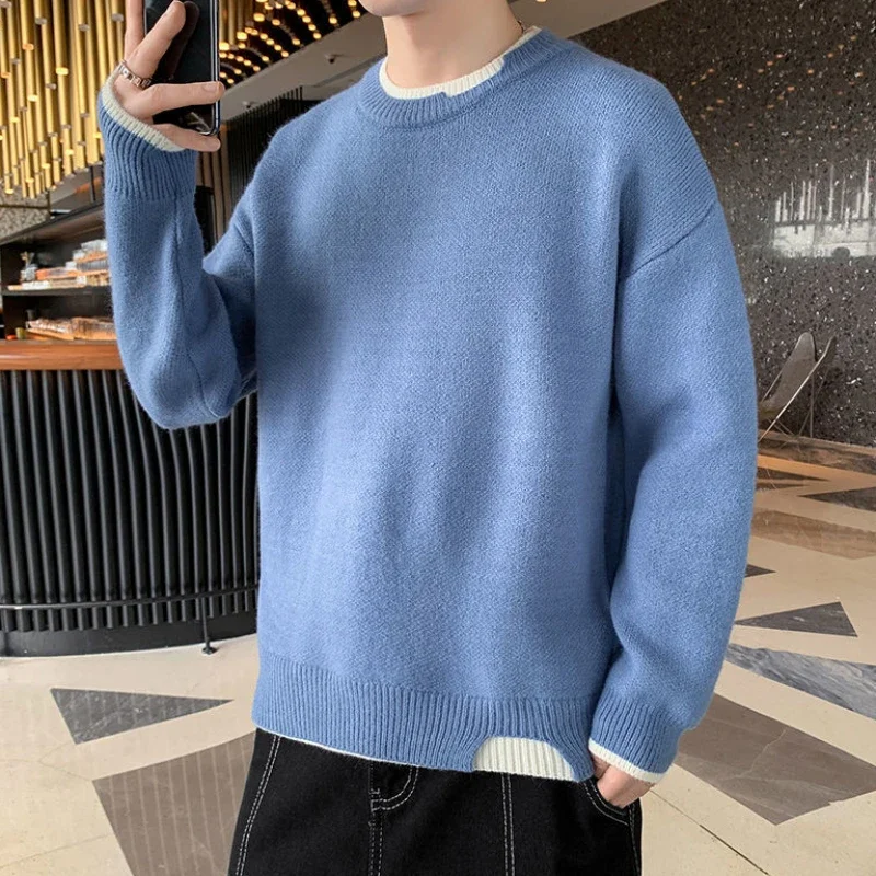 Man Clothes Pullovers Round Co - Winter Clothing Colors ulasan dan harga