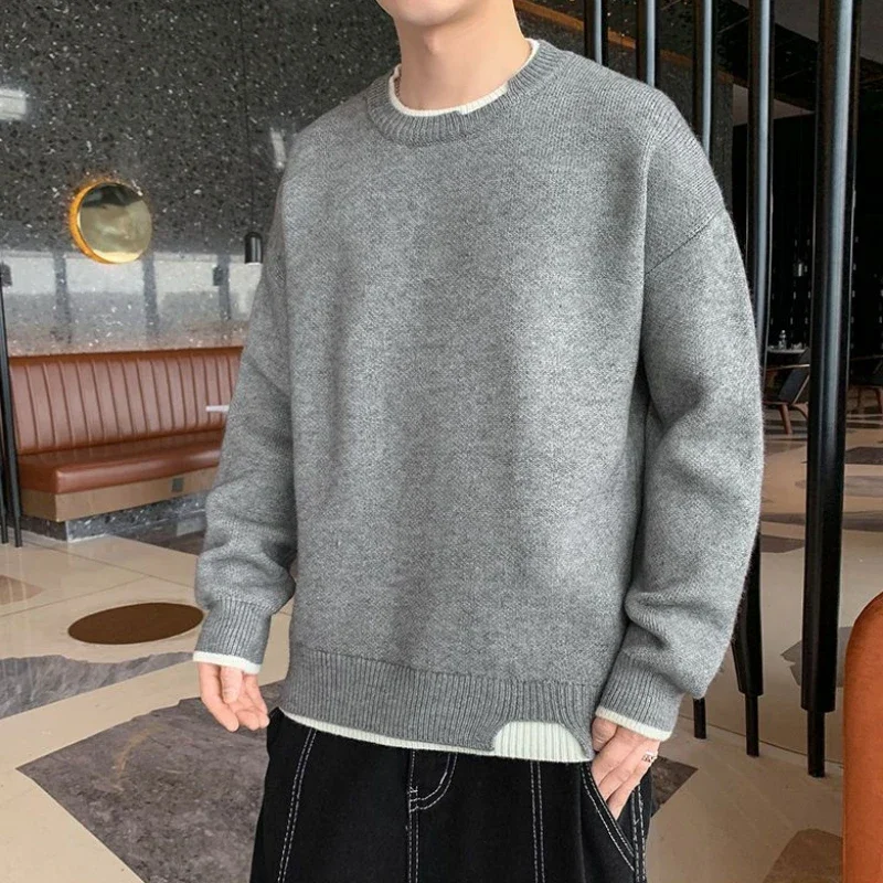 Man Clothes Pullovers Round Co - Winter Clothing Colors ulasan dan harga