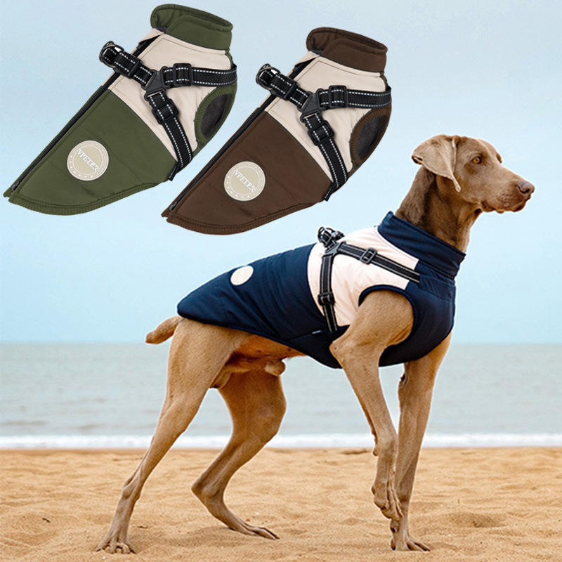 Warm Dog Vest With Built-in Ha - Winter Clothing For Dogs ulasan dan harga