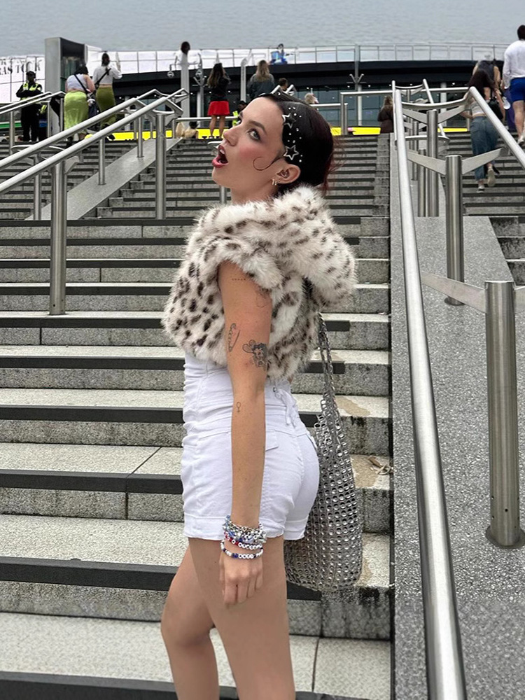Y2K Sexy Leopard Print Hooded  - Winter Clothing Trends For Women ulasan dan harga