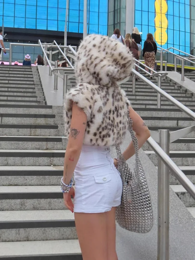 Y2K Sexy Leopard Print Hooded  - Winter Clothing Trends For Women ulasan dan harga