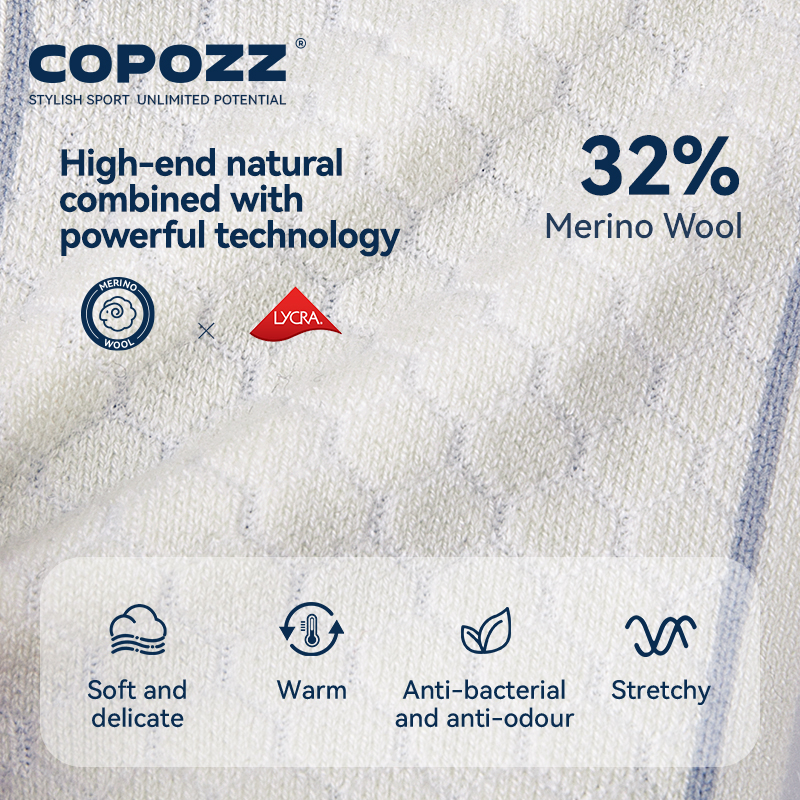 COPOZZ New Winter Ski Socks Me - Thermal Sock Merino ulasan dan harga