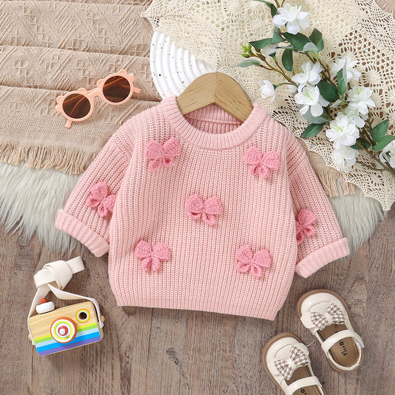 Fashion Bowknot Knitted Baby G - Winter Clothing Toddler ulasan dan harga