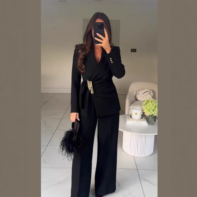 Women's Suit Pants Two-Piece S - Winter Clothing Women Sale ulasan dan harga