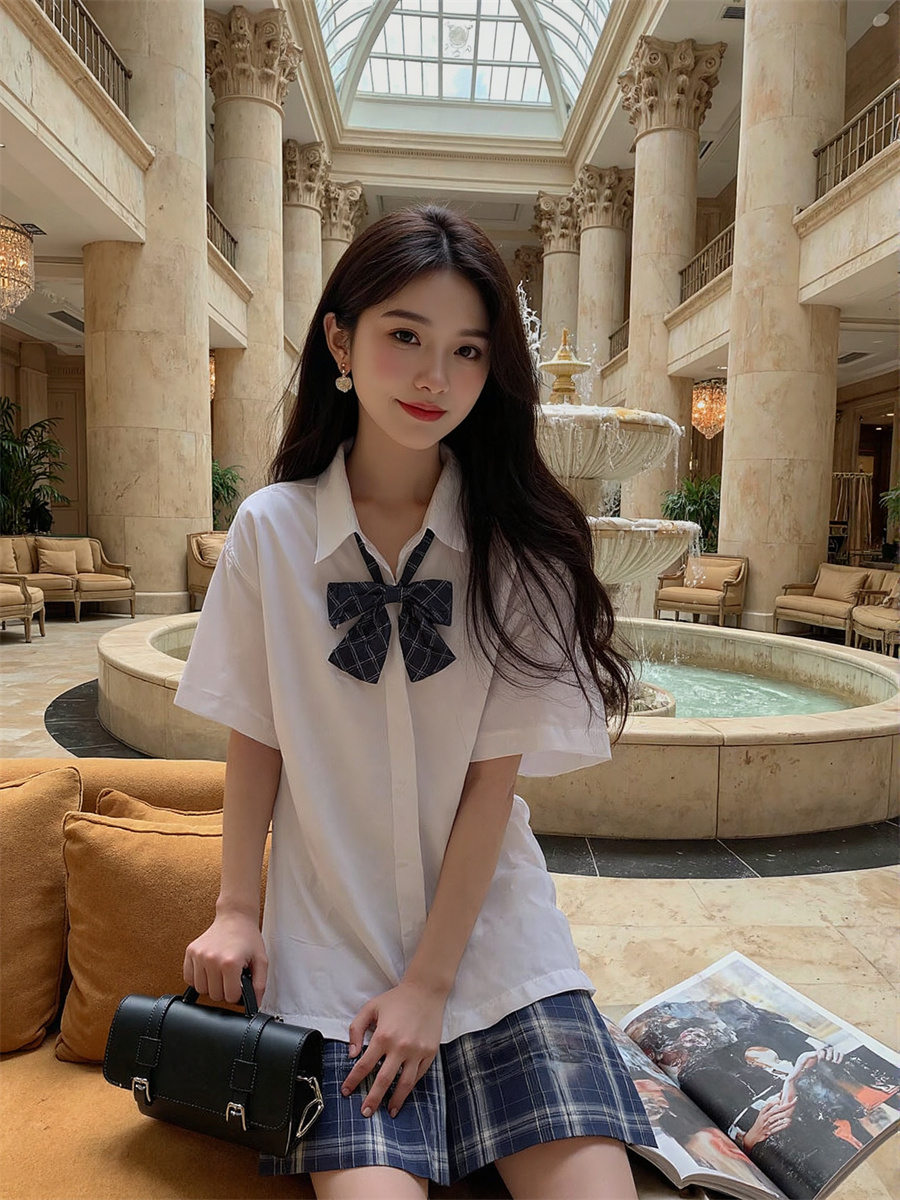 Short Sleeve Korean Style Shir - Winter Clothing Trends For Women ulasan dan harga