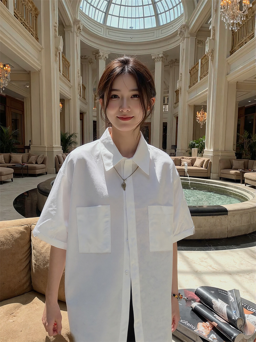 Short Sleeve Korean Style Shir - Winter Clothing Trends For Women ulasan dan harga