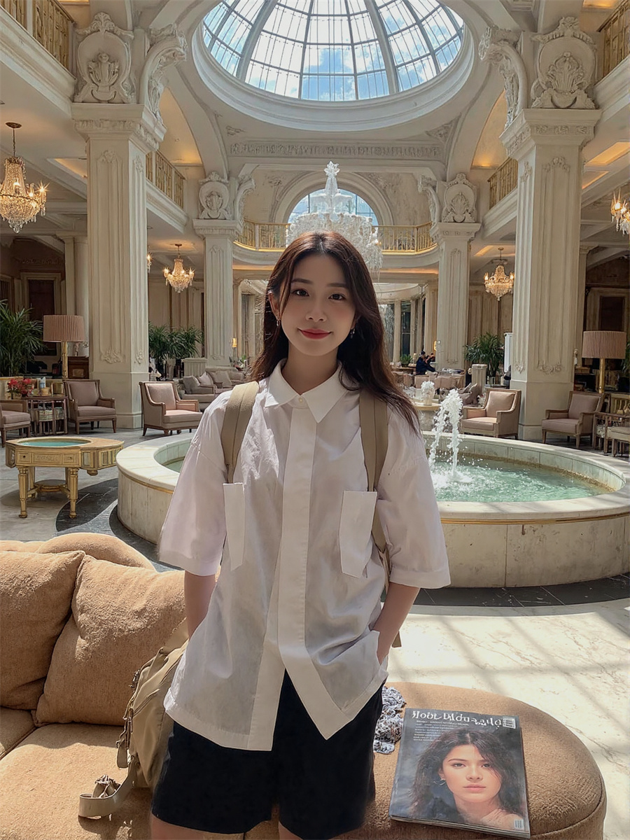 Short Sleeve Korean Style Shir - Winter Clothing Trends For Women ulasan dan harga