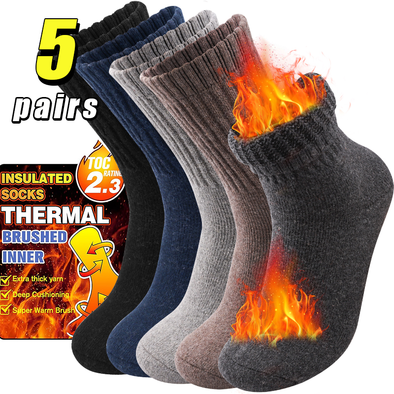 5Pairs Winter Men's Merino Woo - Thermal Sock Merino ulasan dan harga