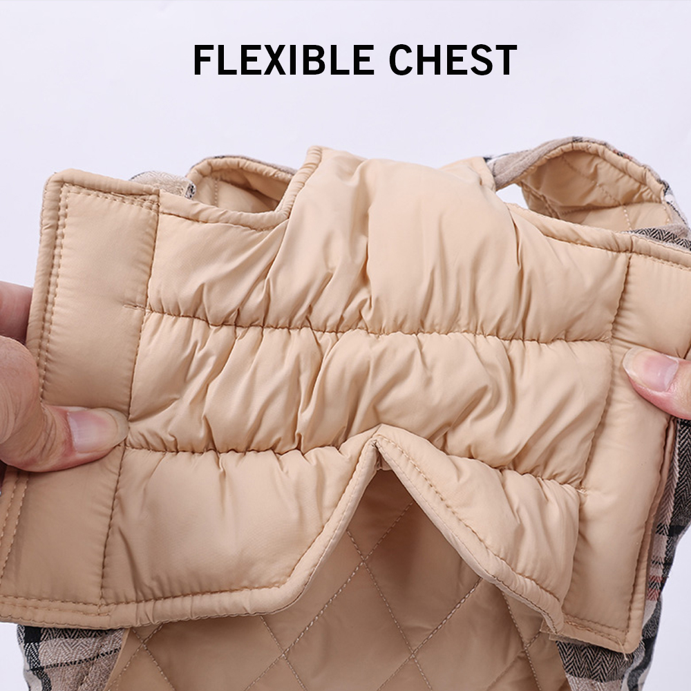 Waterproof Dog Jacket Checked  - Winter Clothing For Dogs ulasan dan harga