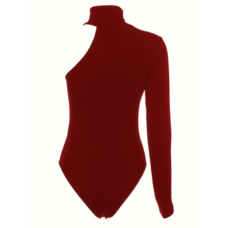 Solid Asymmetric One Shoulder  - Winter Clothing ulasan dan harga