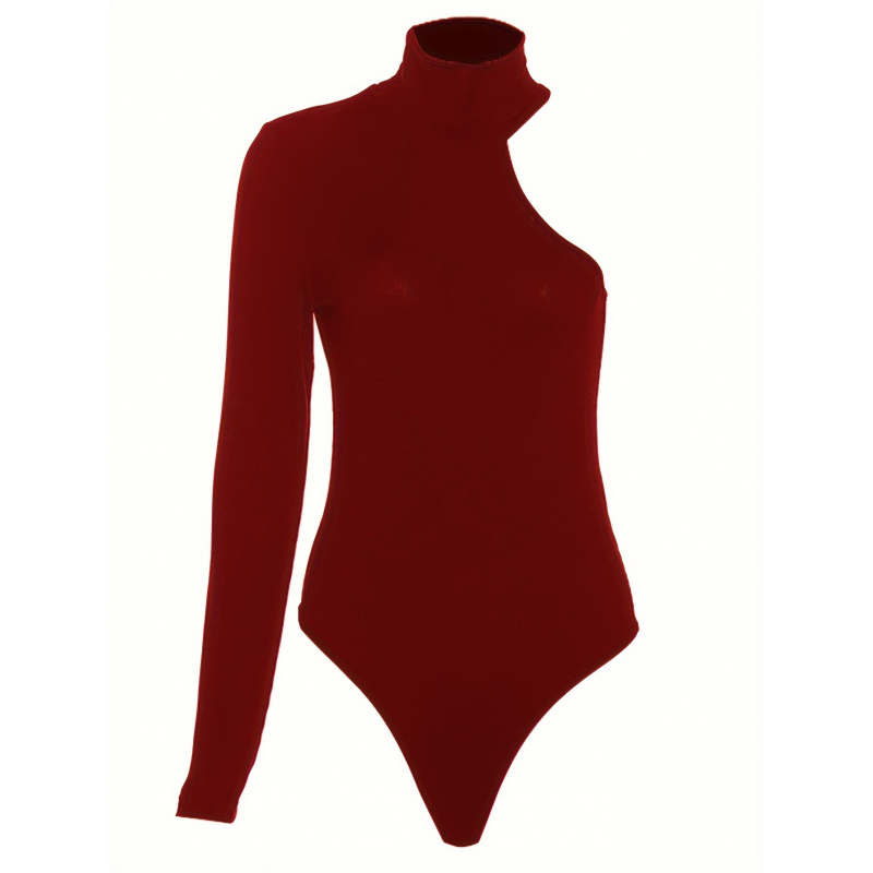 Solid Asymmetric One Shoulder  - Winter Clothing ulasan dan harga