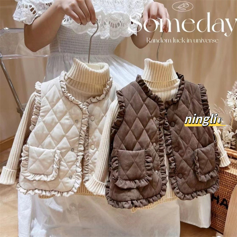 Girls Autumn Vest Children Fle - Winter Clothing Toddler ulasan dan harga