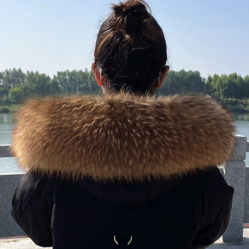 Raccoon Fur Collar Winter Supe - Winter Clothing Essentials ulasan dan harga