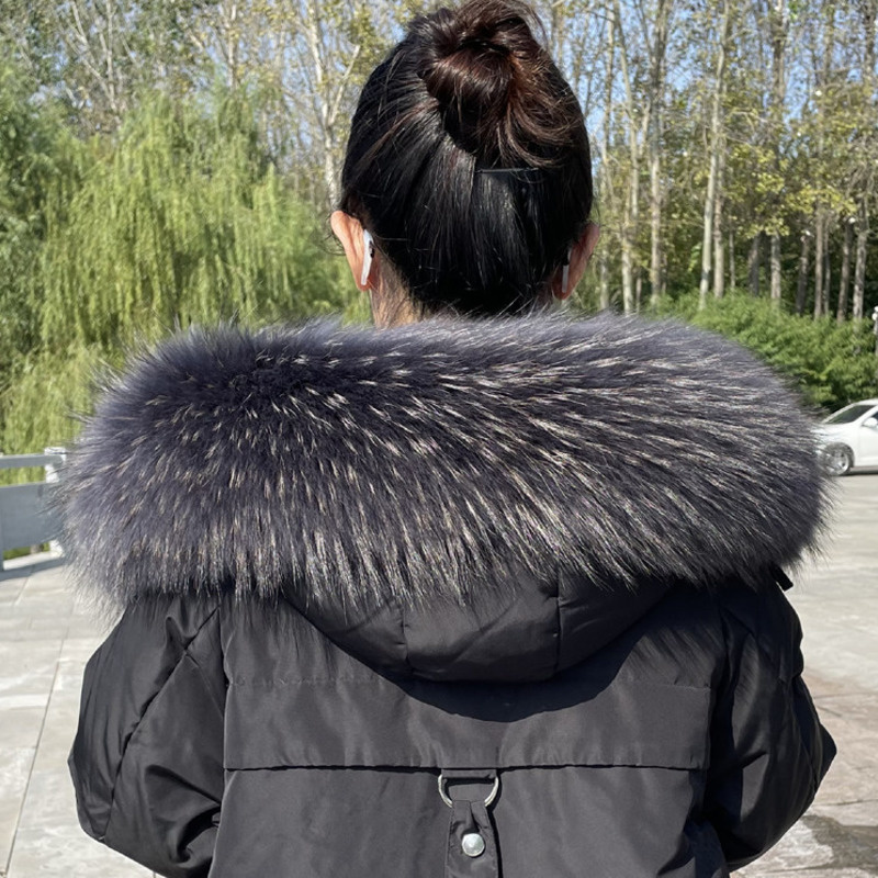 Raccoon Fur Collar Winter Supe - Winter Clothing Essentials ulasan dan harga