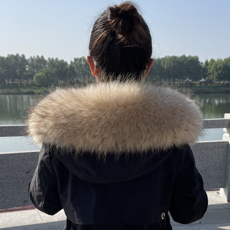 Raccoon Fur Collar Winter Supe - Winter Clothing Essentials ulasan dan harga