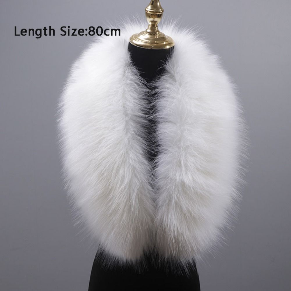 New 80cm Large Faux Fur Collar - Winter Clothing Essentials ulasan dan harga