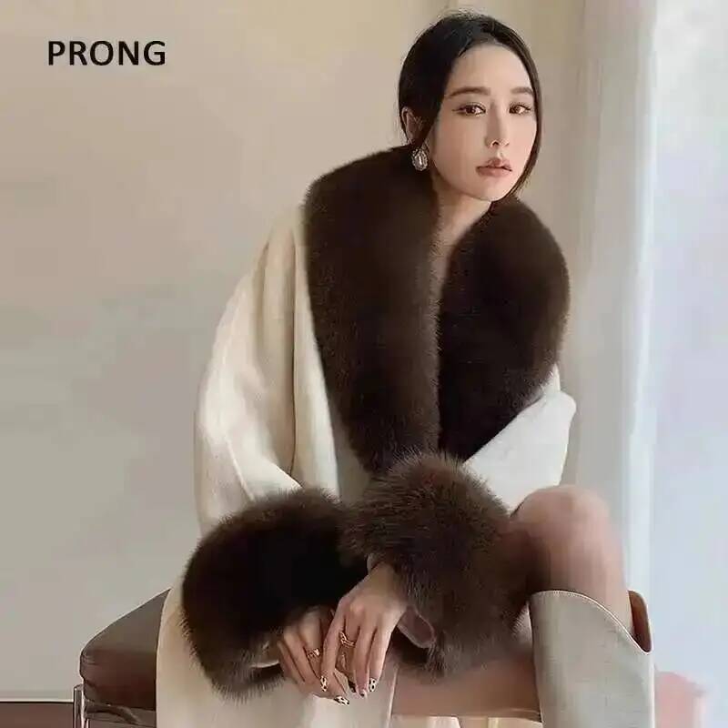 100% Real Fox Fur Collar Winte - Winter Clothing Essentials ulasan dan harga
