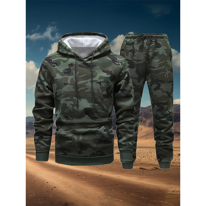 Autumn Camouflage 3D Print Hoo - Winter Clothing ulasan dan harga