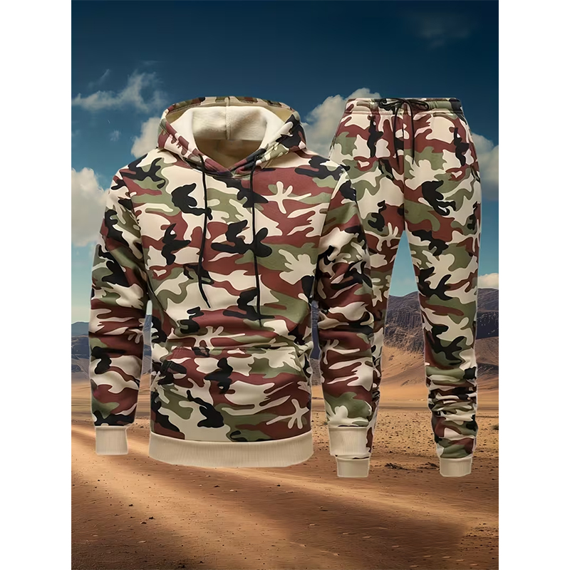 Autumn Camouflage 3D Print Hoo - Winter Clothing ulasan dan harga