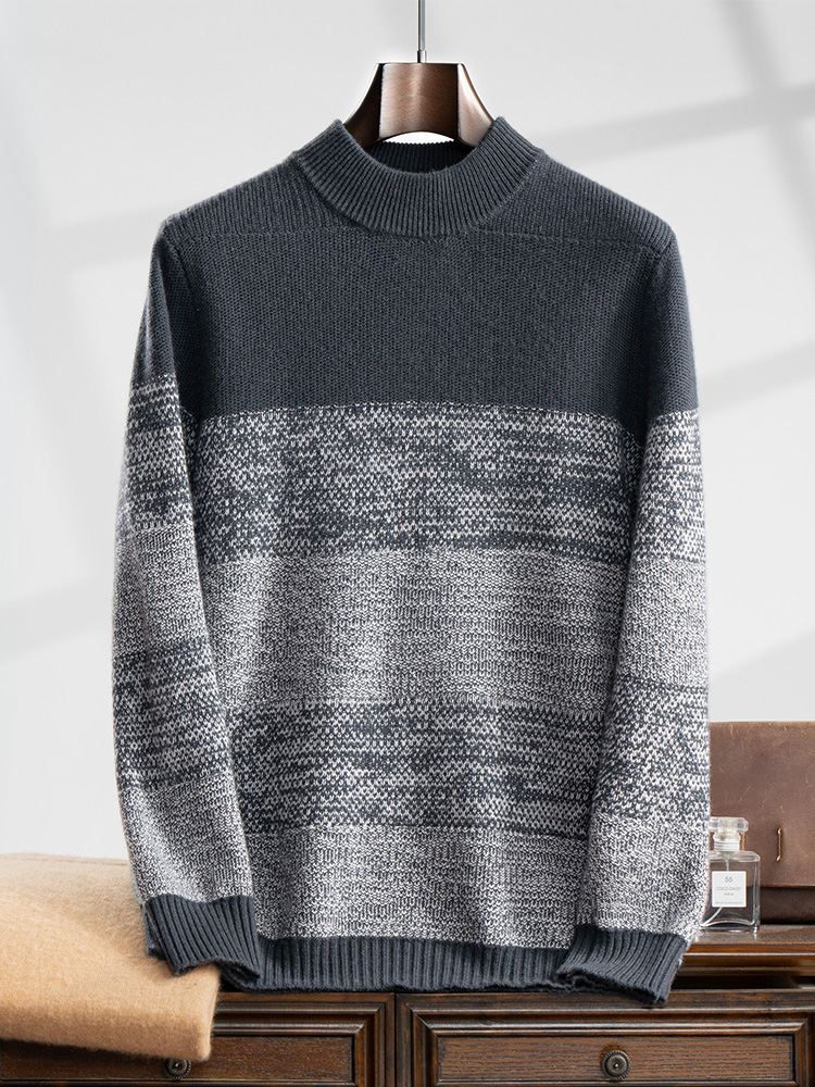Men's 100% Cashmere Sweater Th - Winter Clothing Colors ulasan dan harga