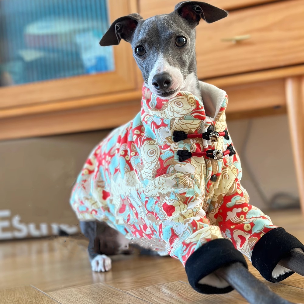 Chinese Knot Buckle Fleece Jac - Winter Clothing For Dogs ulasan dan harga