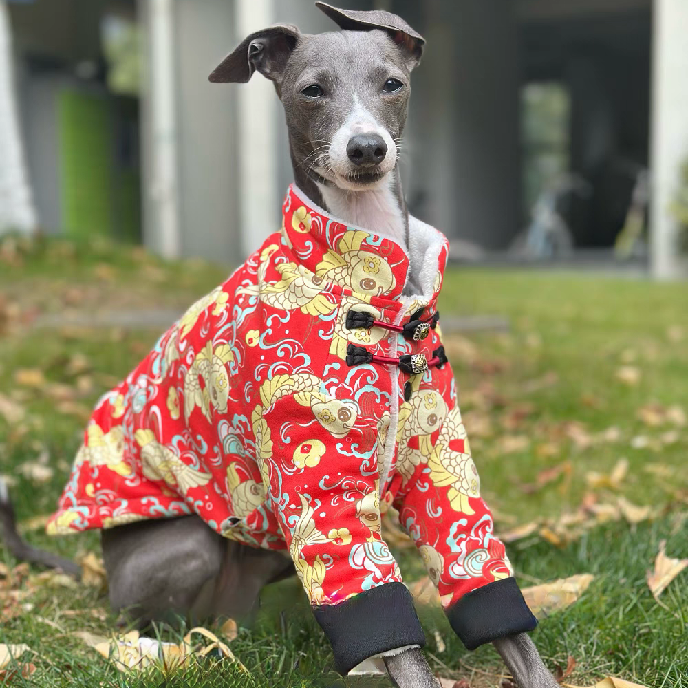 Chinese Knot Buckle Fleece Jac - Winter Clothing For Dogs ulasan dan harga