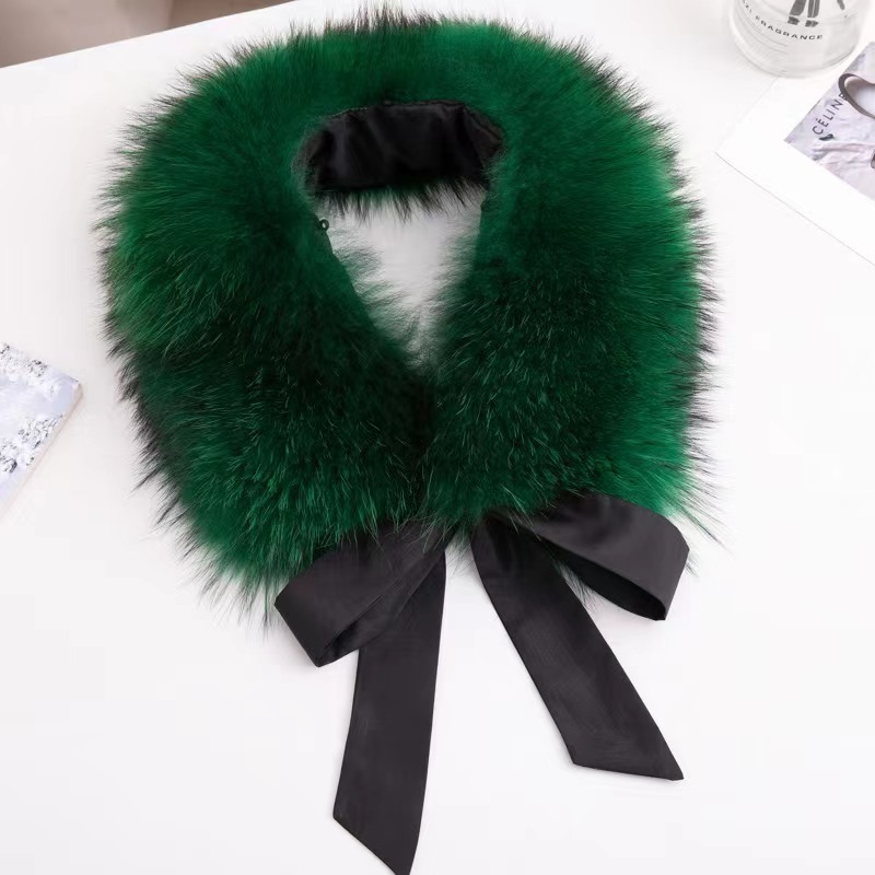 Natural Raccoon Fur Collar War - Winter Clothing Essentials ulasan dan harga