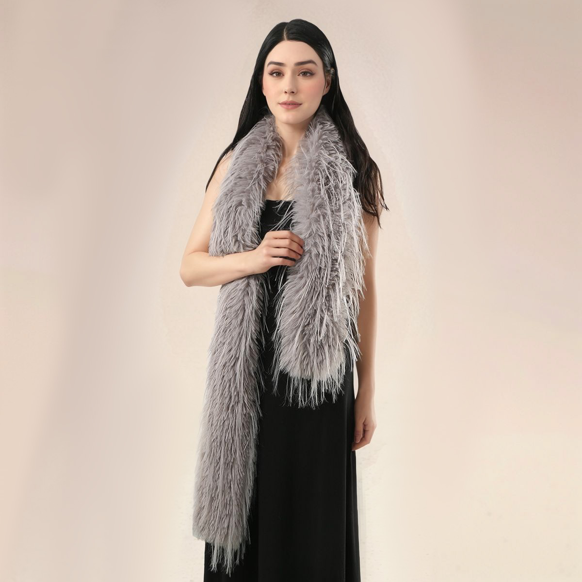 Women Faux Rabbit Fur Long Sca - Winter Clothing Women Sale ulasan dan harga