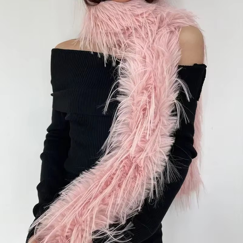 Women Faux Rabbit Fur Long Sca - Winter Clothing Women Sale ulasan dan harga